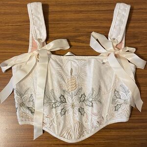 Embroidered Corset Top